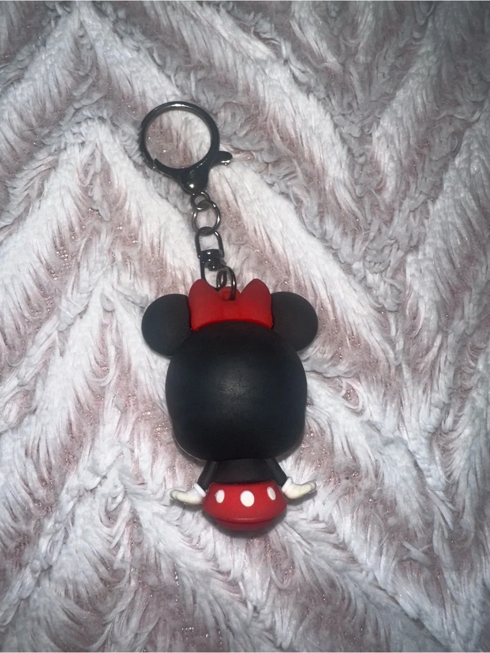 Minnie Mouse Red Bow Keychain Accessories